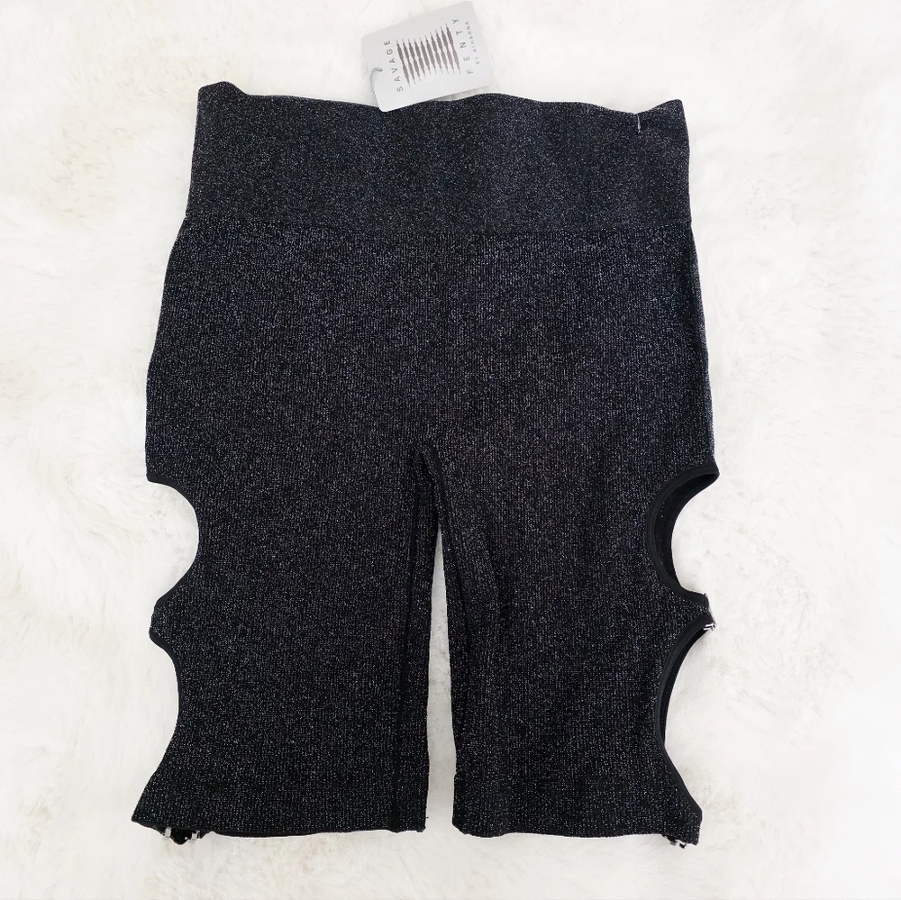 Savage X Fenty🩶Bawdy Double Knit Bike Shorts SIZE L - Picture 7 of 9